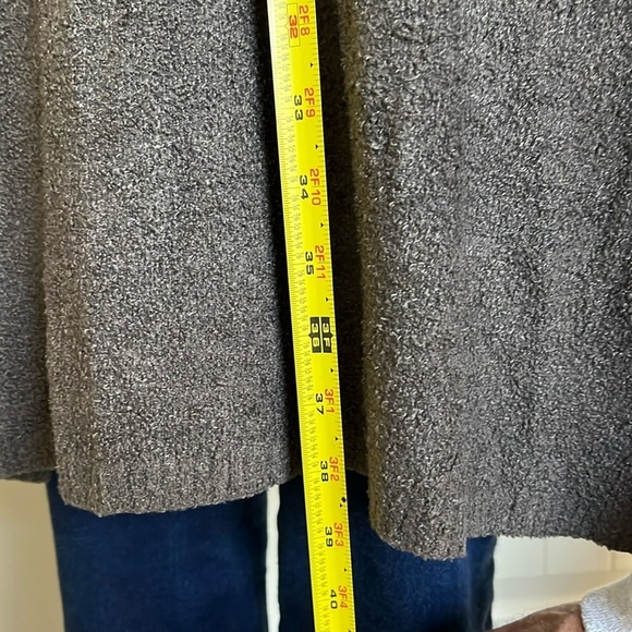 BAREFOOT DREAMS Cozychic Lite Coastal Cardigan #480 Brown Gray Sz 1X - Picture 11 of 11